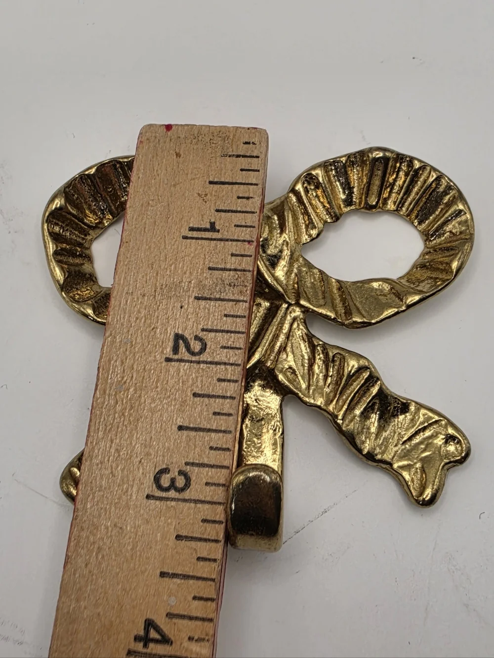 Gold Brass Bow-Knot Wall Hook Coquette Cottagecore Decor Vintage Boho